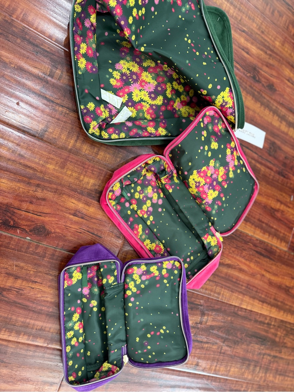 NEW Marc Jacobs Daisy Wild Makeup Bags / Packing Cubes set - Picture 3 of 7
